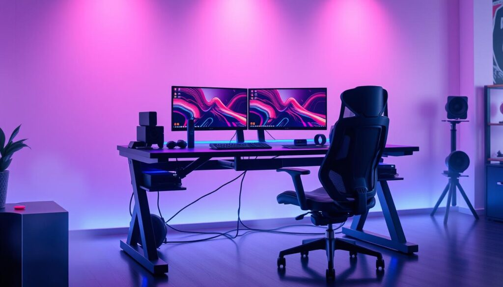 Gaming desk features