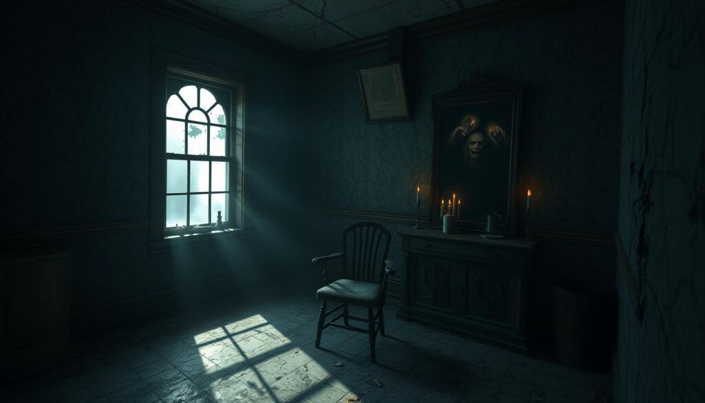 Psychological horror game scene