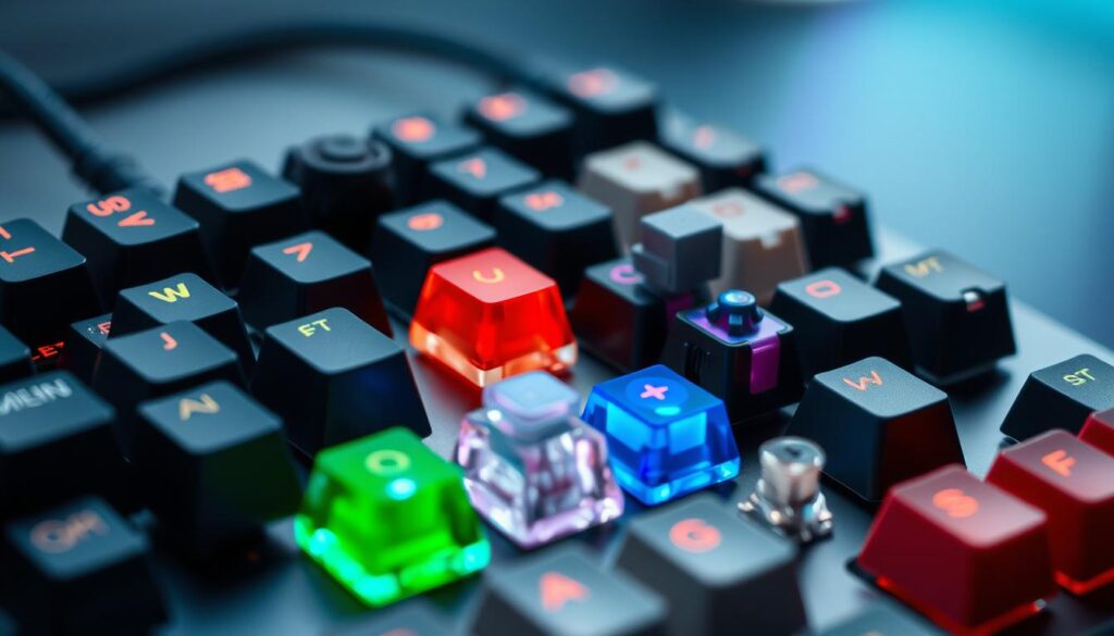 Different types of keyboard switches