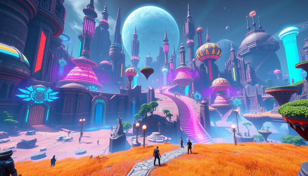 Metaverse gaming virtual environments